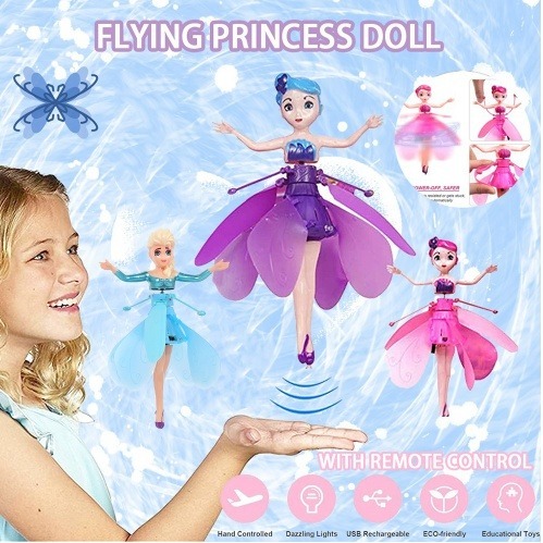 Đồ Chơi Búp Bê Bay Cảm Ứng Phát Sáng Elsa Hot, Đồ Chơi Cảm Ứng Đặt Tay Lên Là Bay