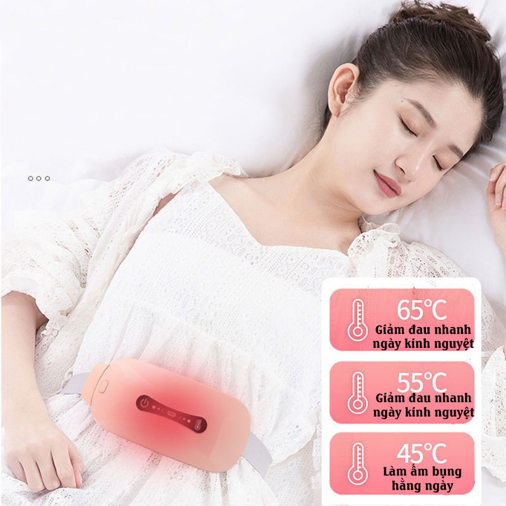Máy Chườm Massage Bụng Kinh, Túi Chườm Nóng Bụng, Đai Mát Xa Giảm Mỡ