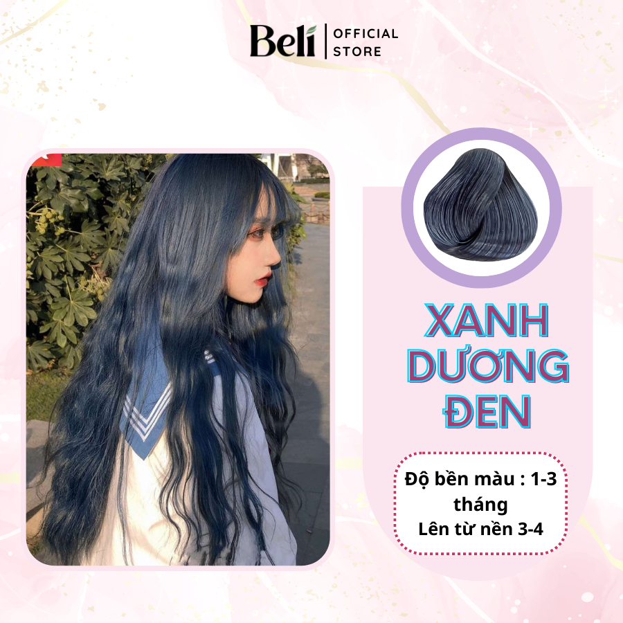 Thuốc Nhuộm KOOLPRO Màu Xanh Dương Đen Không Tẩy - Tuýp 100g - Beli Official Store