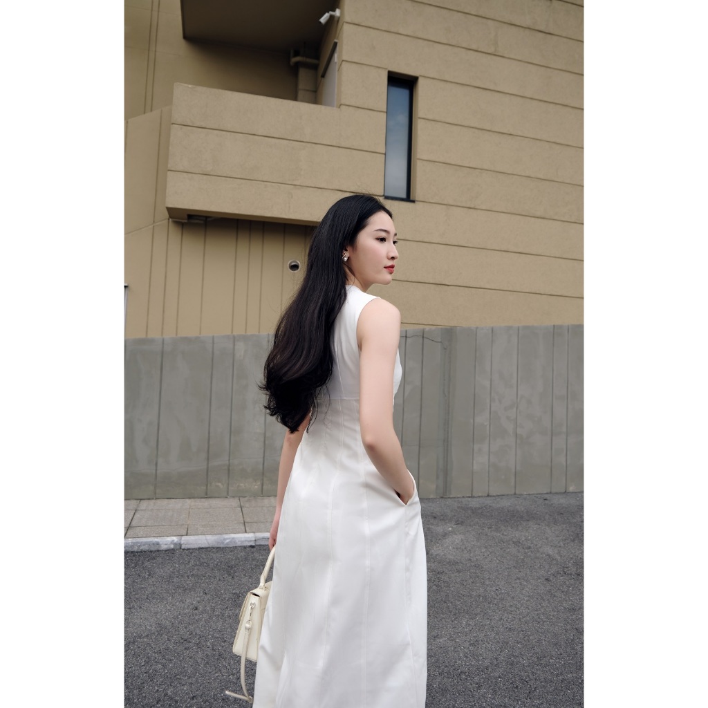 Round Neck Midi Dress