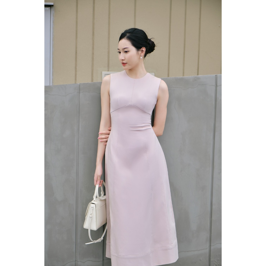 Round Neck Midi Dress