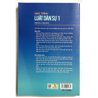 Sách Giáo Trình Luật Dân Sự 1 (Phần Chung)