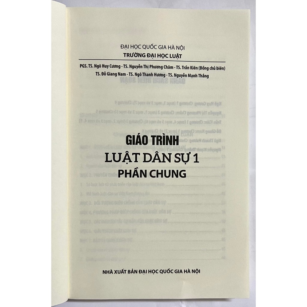 Sách Giáo Trình Luật Dân Sự 1