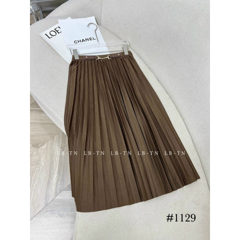 Chân váy dạ xếp ly dáng dài maxi, Chân váy dài cạp chun CV1129 - NhiNhi Shop