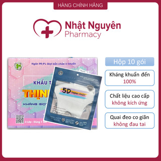 Khẩu trang 5d thịnh phát thùng 100 chiếc, 3 lớp kháng khuẩn
