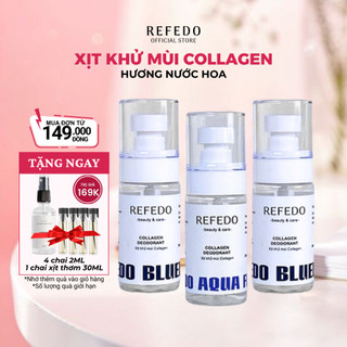 Xịt khử mùi dưỡng da collagen 3in 1 hương nước hoa Refedo sịt thơm body mist toàn thân nam nữ khử mùi hôi nách body miss
