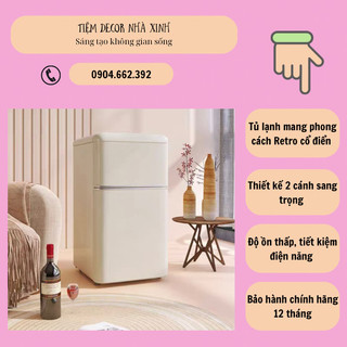 Tủ lạnh mini 2 cánh jinsong 81l retro cổ điển- hàng chính hãng