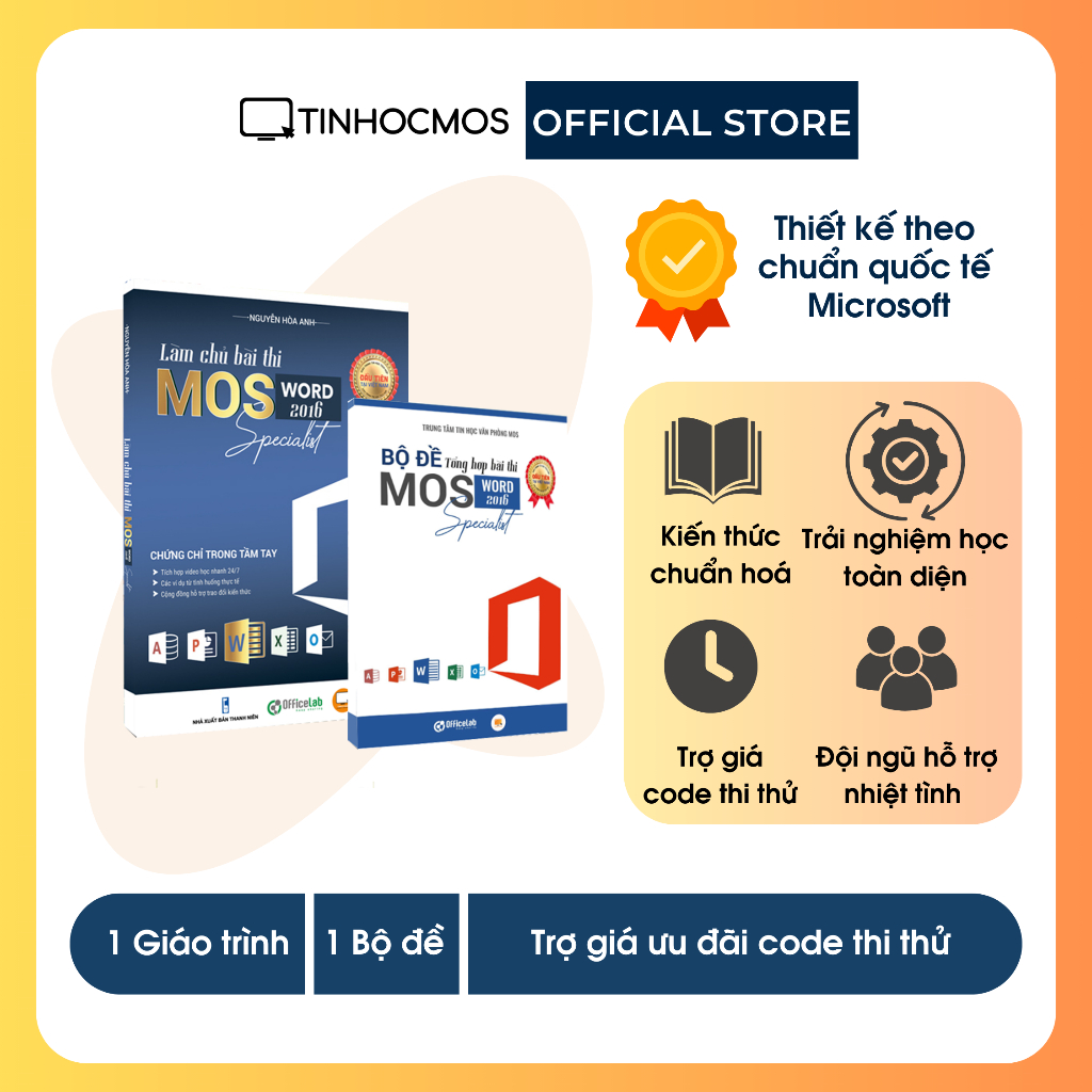 Sách - Combo "Làm Chủ Bài Thi MOS Word 2016 Specialist"