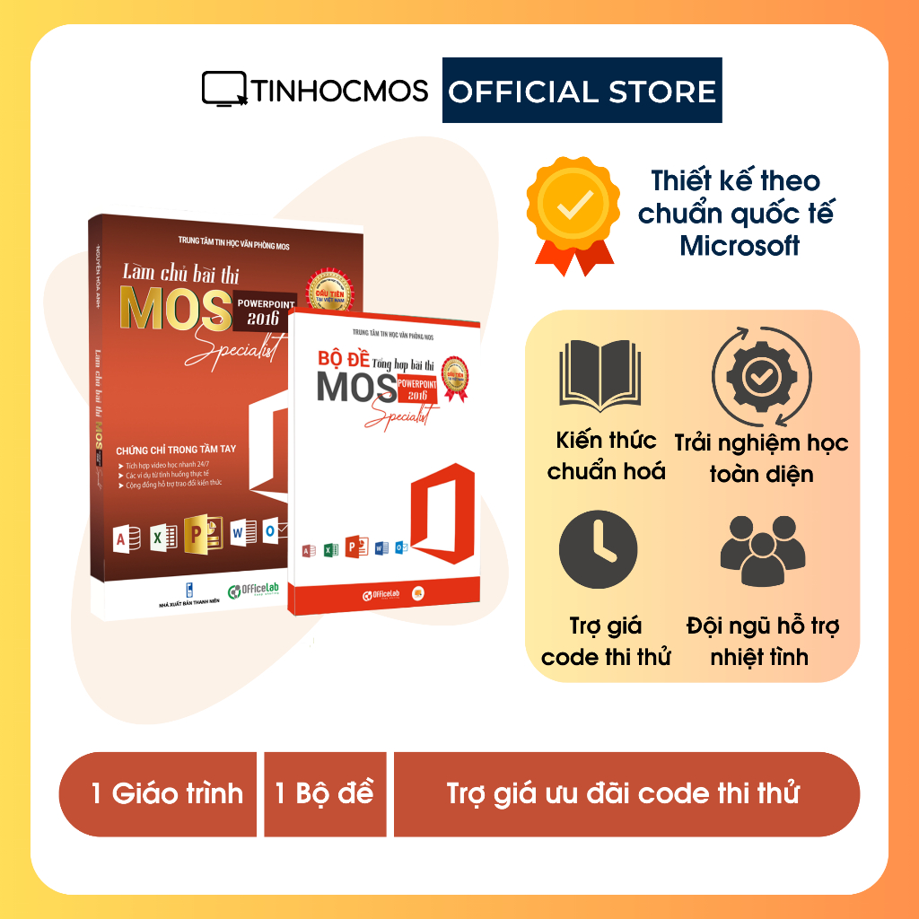 Sách "Làm Chủ Bài Thi MOS Powerpoint 2016 Specialist"