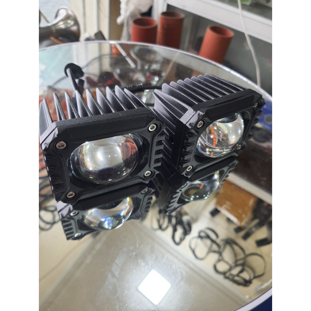 2 Đèn Bi led Vuông siêu sáng chất lượng cao 12v-80v dùng cho các dòng xe