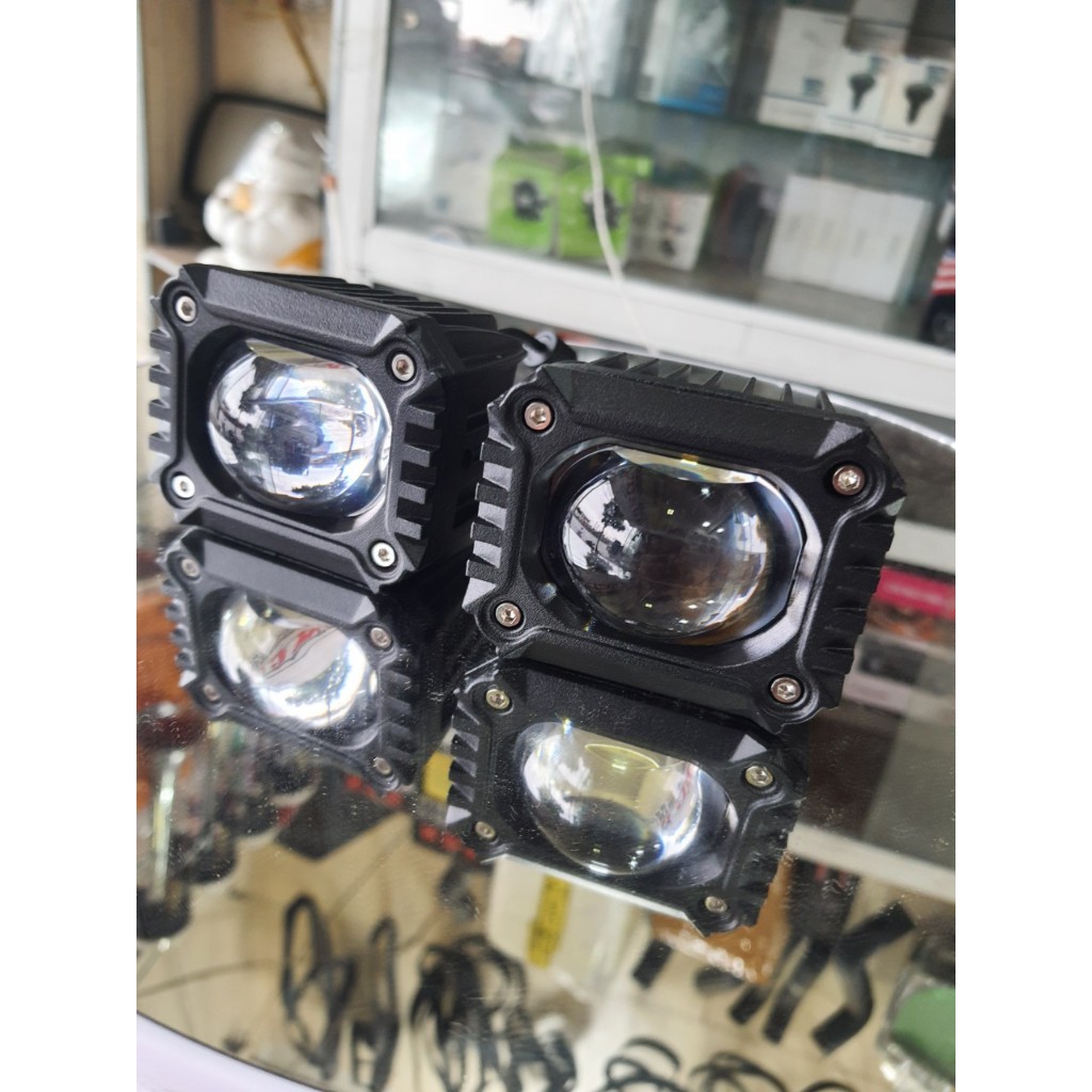 2 Đèn Bi led Vuông siêu sáng chất lượng cao 12v-80v dùng cho các dòng xe