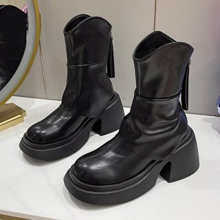 Bốt Nữ Cổ Nhỡ B02 Độn Đế Siêu Cấp