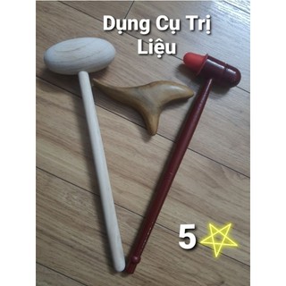 Bộ 3 dụng cụ massage day gõ huyệt bàn chân bằng gỗ, dụng cụ massage chân, cây bấm huyệt