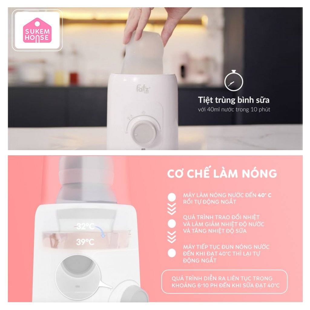 Máy hâm sữa và tiệt trùng Mono 6 – Fatzbaby FB3001TN