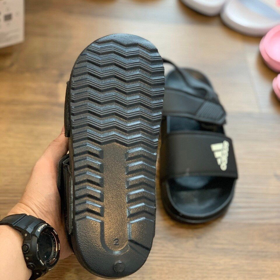 Giày Sandal -FREESHIP- Dép Sandal nam nữ , Quai hậu bền đẹp đế bằng siêu nhẹ, DAS màu đen