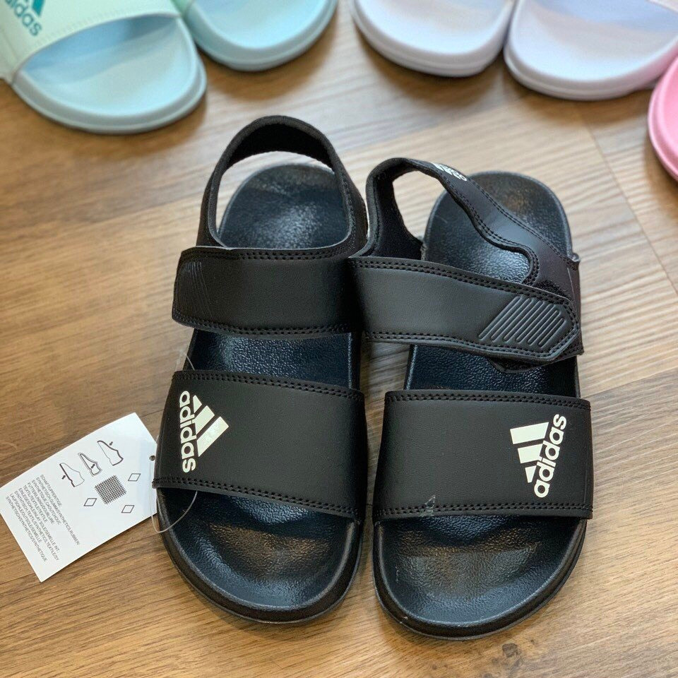 Giày Sandal -FREESHIP- Dép Sandal nam nữ , Quai hậu bền đẹp đế bằng siêu nhẹ, DAS màu đen