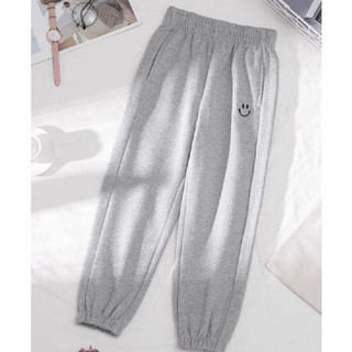 [FREESHIP_99K ] Quần nỉ thể dục nam nữ kiểu Jogger thêu hình Dáng Rộng Bo Gấu Đen