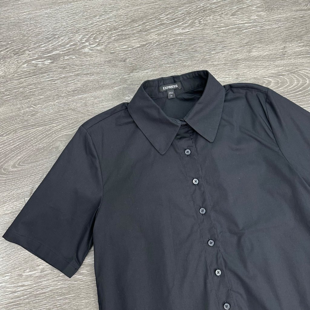Áo sơ mi EXP//ESS xếp ly sau TN KAMI