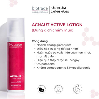 [CHÍNH HÃNG] Lotion Chấm Mụn Sưng, viêm Biotrade Acnaut Active Lotion