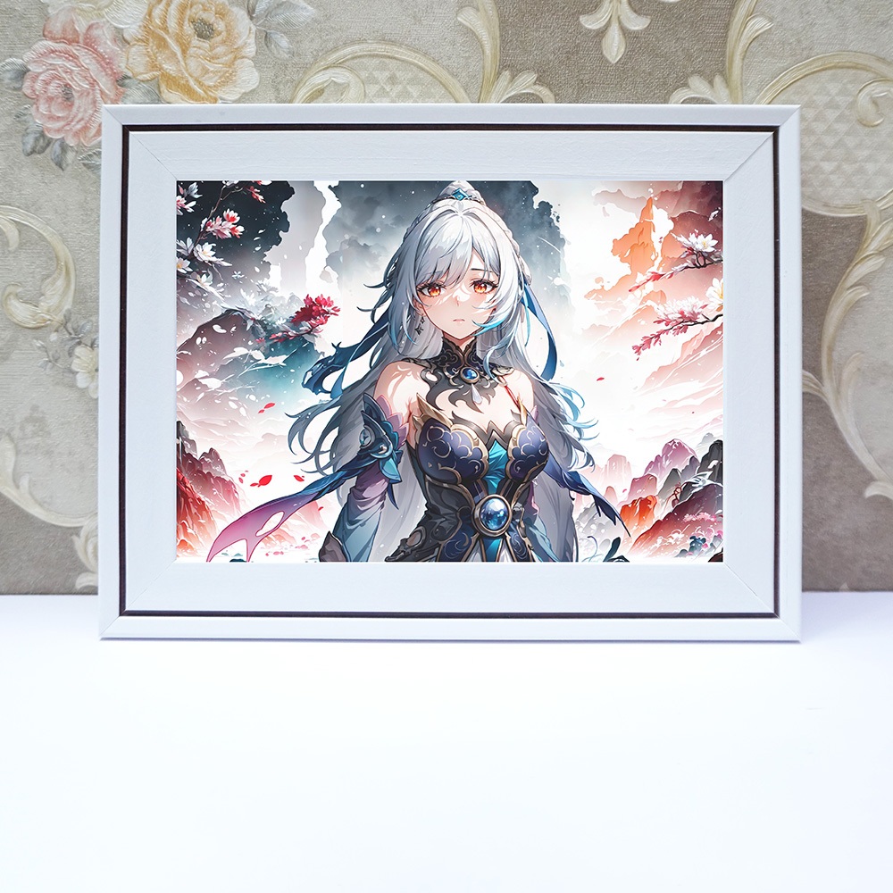 Khung Ảnh Treo Tường, Để Bàn 10x15, 13x18, A5, A4, A3 Mặt Mica Jingliu Kính Lưu Game Honkai: Star Rail- kèm chân đế