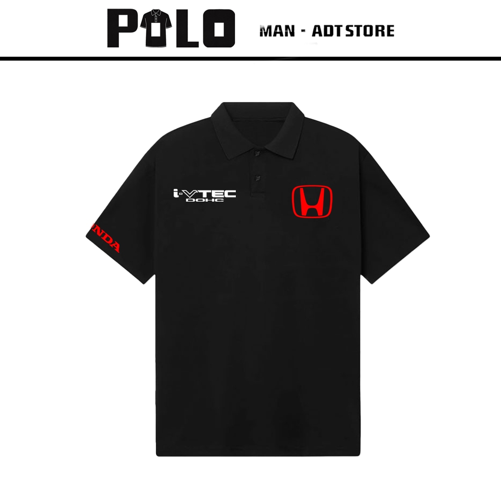Mới Áo polo In Logo Honda I-Vtec Dohc nam nữ cổ bẻ [ POLOMAN - ADT STORE ]