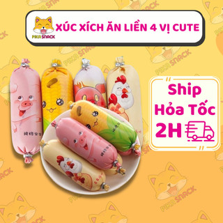 Xúc Xích Ăn Liền 4 Vị Cute PIKA SNACK siêu ngon Gà - Heo Cay - Ngô - Sụn Heo - Ăn Vặt Hà Nội - XXCUTE4VI