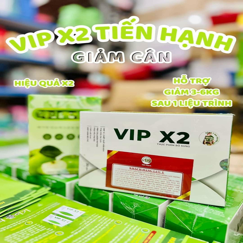 Giảm cân Vip x2 _ giảm mạnh cho cơ địa khó giảm béo lâu năm - tặng kèm detox