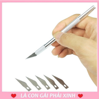 Dao khắc trổ kèm 5 lưỡi dao tiện lợi