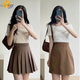 Áo thun tăm lệch vai tay ngắn, áo thun nữ lệch vai tay ngắn Rasun