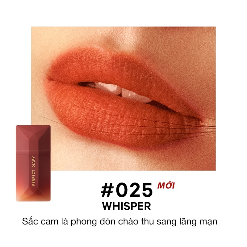 Son Kem Perfect Diary ReadMe Lip Sheer Velvet Chất Kem Nhung Lì Lâu Trôi Màu Sắc Tùy Chọn 4g