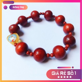 Chuỗi Tràng Hạt Mân Côi gỗ tròn 12ly