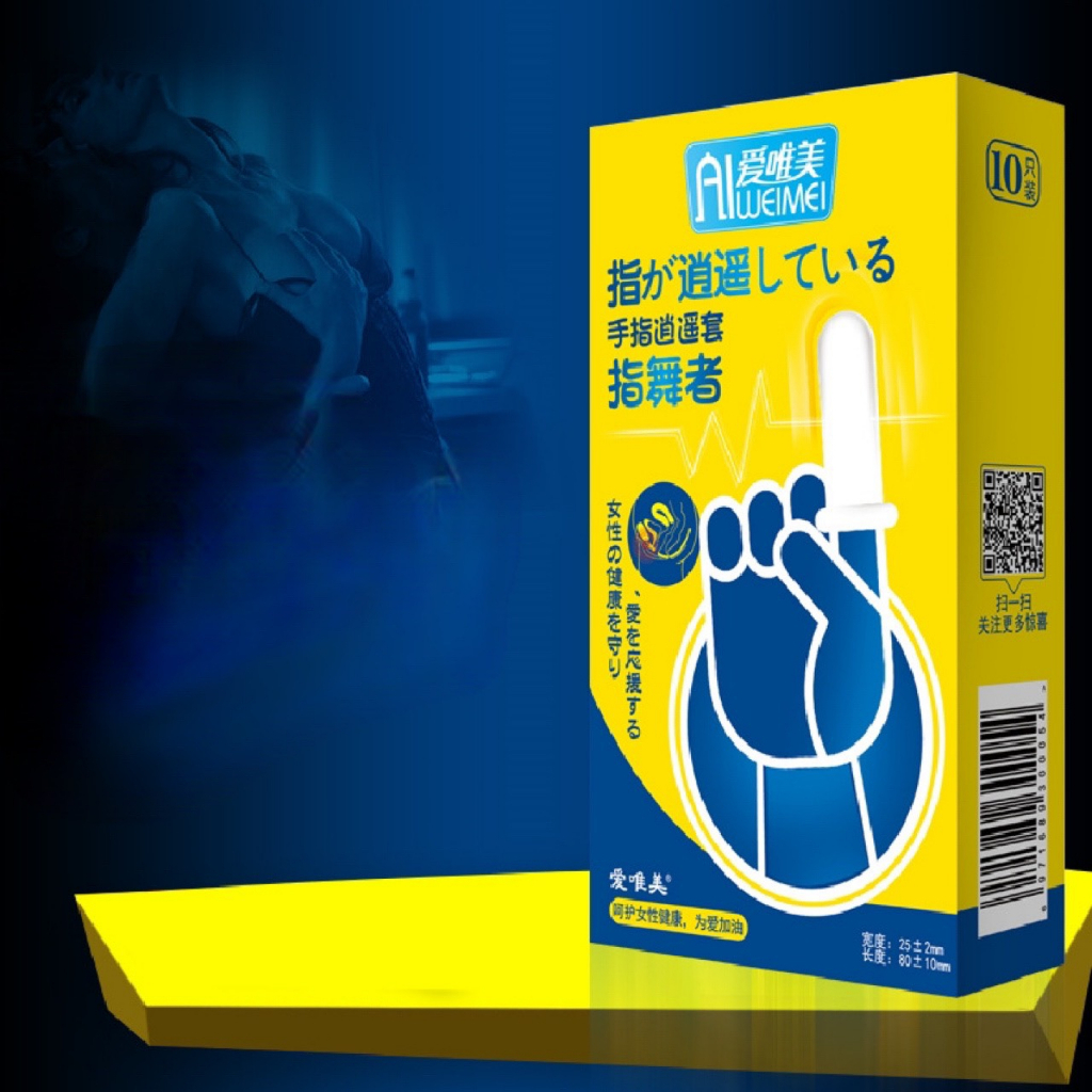 Bao cao su ngón tay LES FINGER Vàng, bao ngón tay siêu mỏng, bcs ngón tay 1 hộp 10 cái - Exper