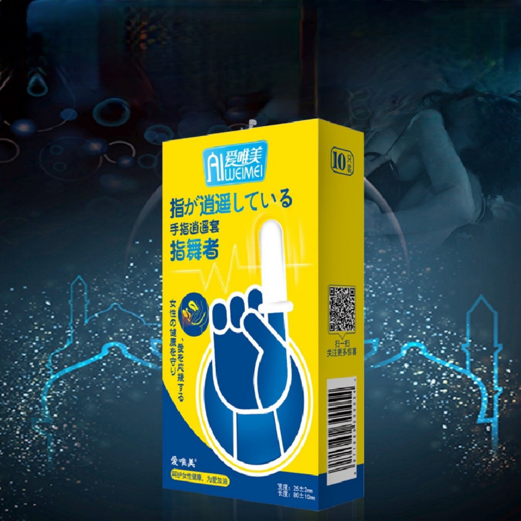 Bao cao su ngón tay LES FINGER Vàng, bao ngón tay siêu mỏng, bcs ngón tay 1 hộp 10 cái - Exper