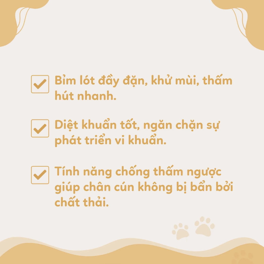 Tã lót miếng lót chuồng ECOPETS cho chó mèo siêu thấm hút dùng cho khay vệ sinh chó tã cho mèo bầu mèo con - size S/M/L