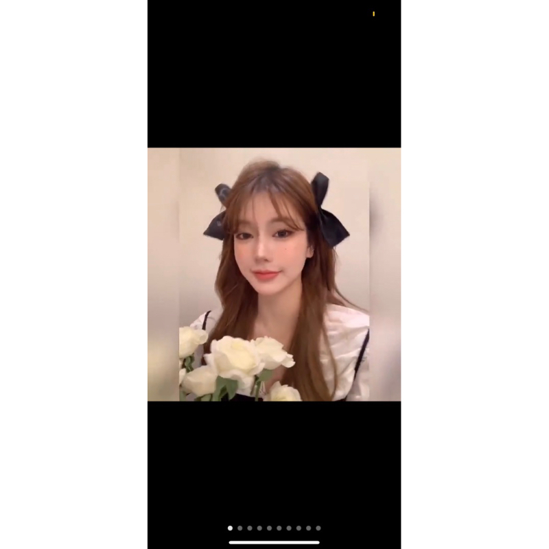 1 Kẹp Tóc Nơ Đen Sành Điệu Rose Black Pink