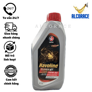Nhớt caltex havoline super 4t 20w50 - dành cho xe số, côn tay