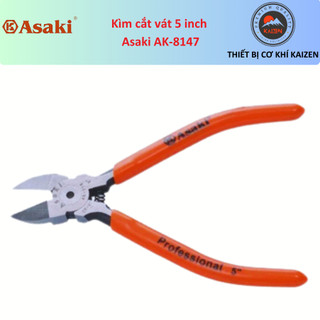 Kìm cắt vát 5 inch asaki ak-8147, kìm mỏ vẹt 5 inch tiêu chuẩn nhật