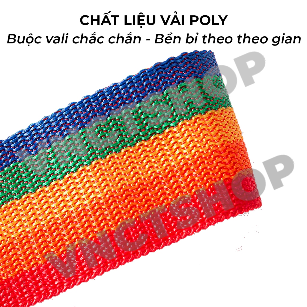 Dây đai vali chữ thập vnctshop, dây ràng buộc khóa hành lý đi du lịch