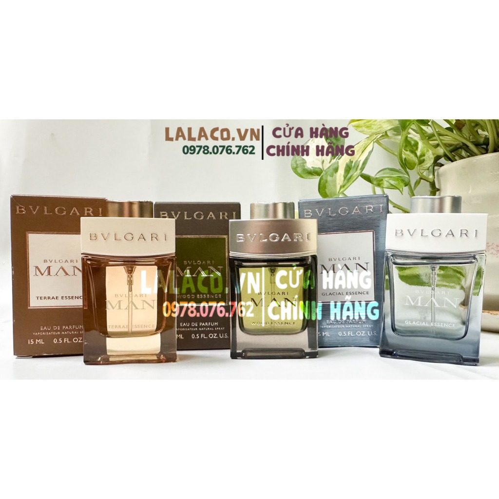 Nước Hoa Nam BVLGARI EDP Terrae Essence/ Wood Essence/ Glacial Essence