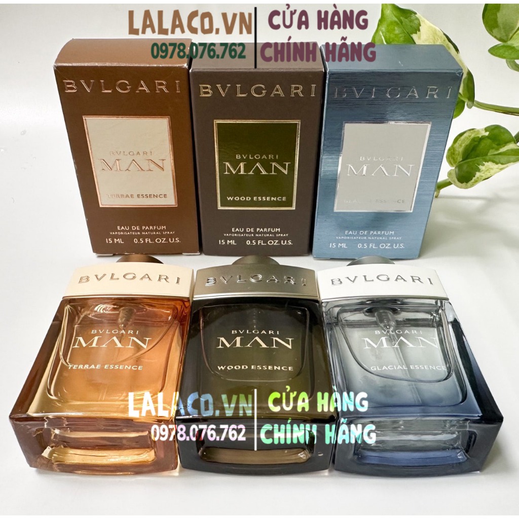 Nước Hoa Nam BVLGARI EDP Terrae Essence/ Wood Essence/ Glacial Essence