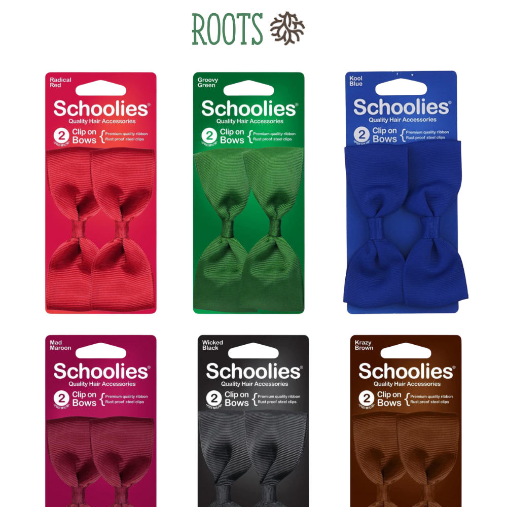 Kẹp Nơ Đủ Màu, Clip On Bows - SCHOOLIES