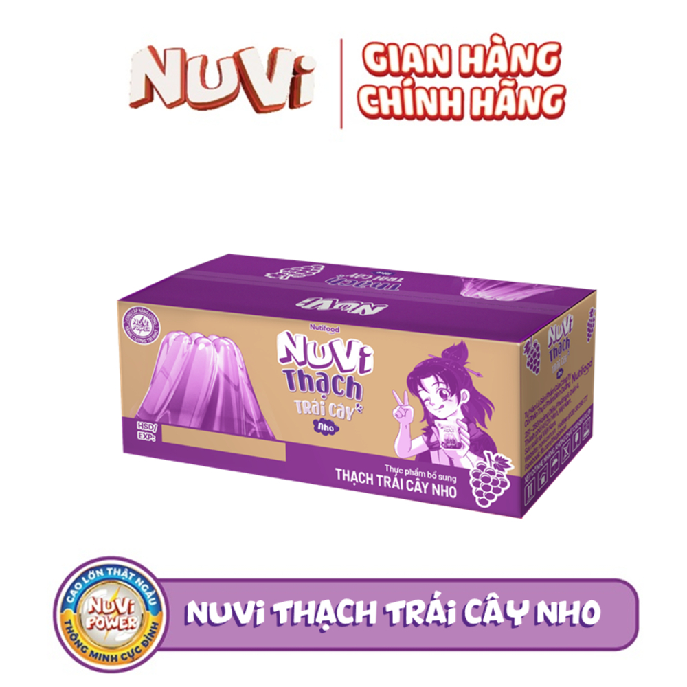 Thùng 24 Túi Nuvi Jelly Thạch Đào/ Nho/ Cacao túi NuVi Power 110ml - Thương Hiệu NUTIFOOD - YOOSOO MALL