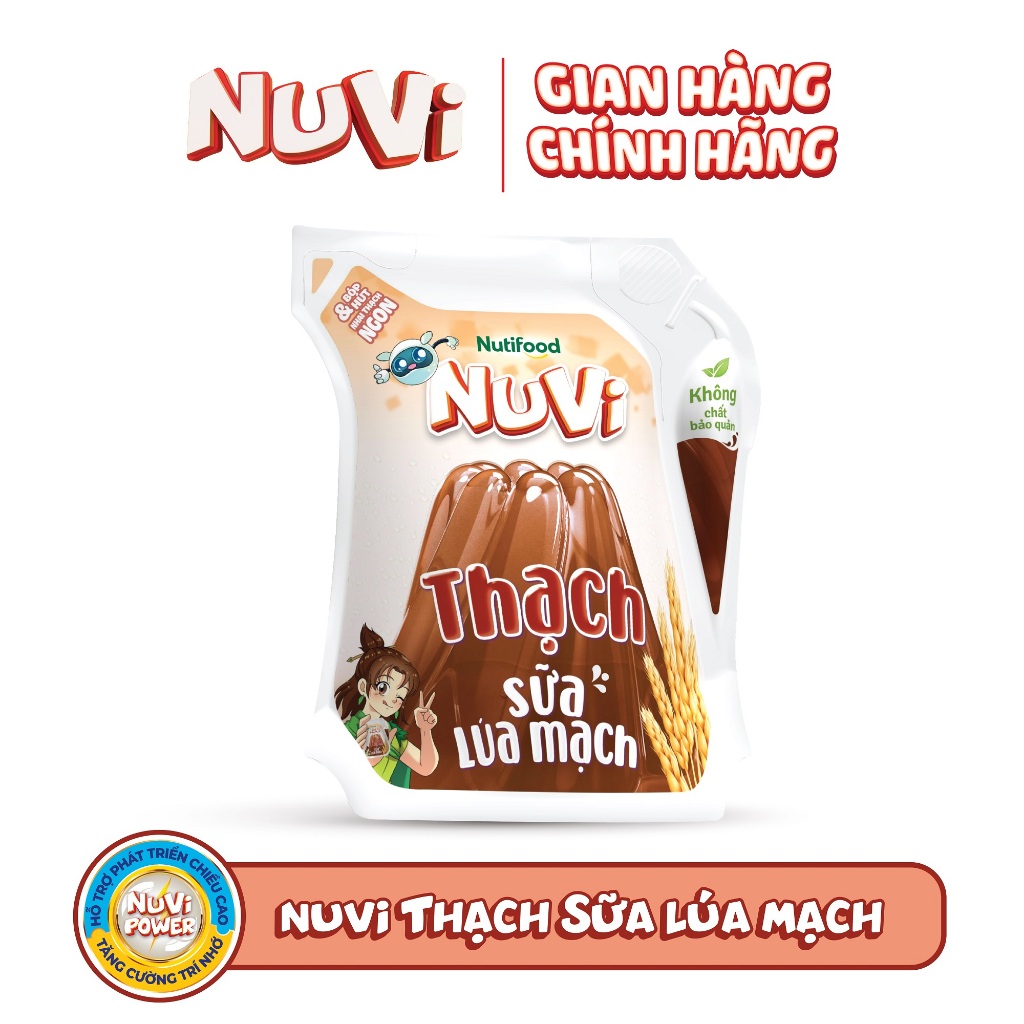 Thùng 24 Túi Nuvi Jelly Thạch Đào/ Nho/ Cacao túi NuVi Power 110ml - Thương Hiệu NUTIFOOD - YOOSOO MALL