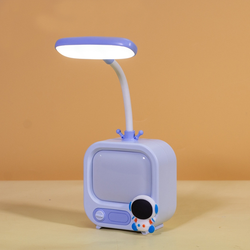 Đèn học led TIVI mini 2 chế độ kèm sticker nhiều hình cute, đèn ngủ
