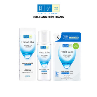  Combo dung dịch dưỡng ẩm Hada Labo & túi refill Advanced Nourish Lotion cho da dầu (Lotion 170ml+Túi refill 170ml)