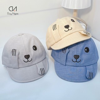 Nón Kết Bé Trai Bé Gái  Màu Cún 2 Tai Cao Cấp Duy Ngọc Size 48 Dành Cho Bé Từ 1 Đến 3 Tuổi, hàng chính hãng (0246)