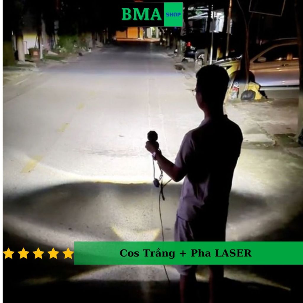 Đèn Trợ Sáng Bi Cầu BMU P65 55W/12.24V/DC Pha Laser Chống Chói