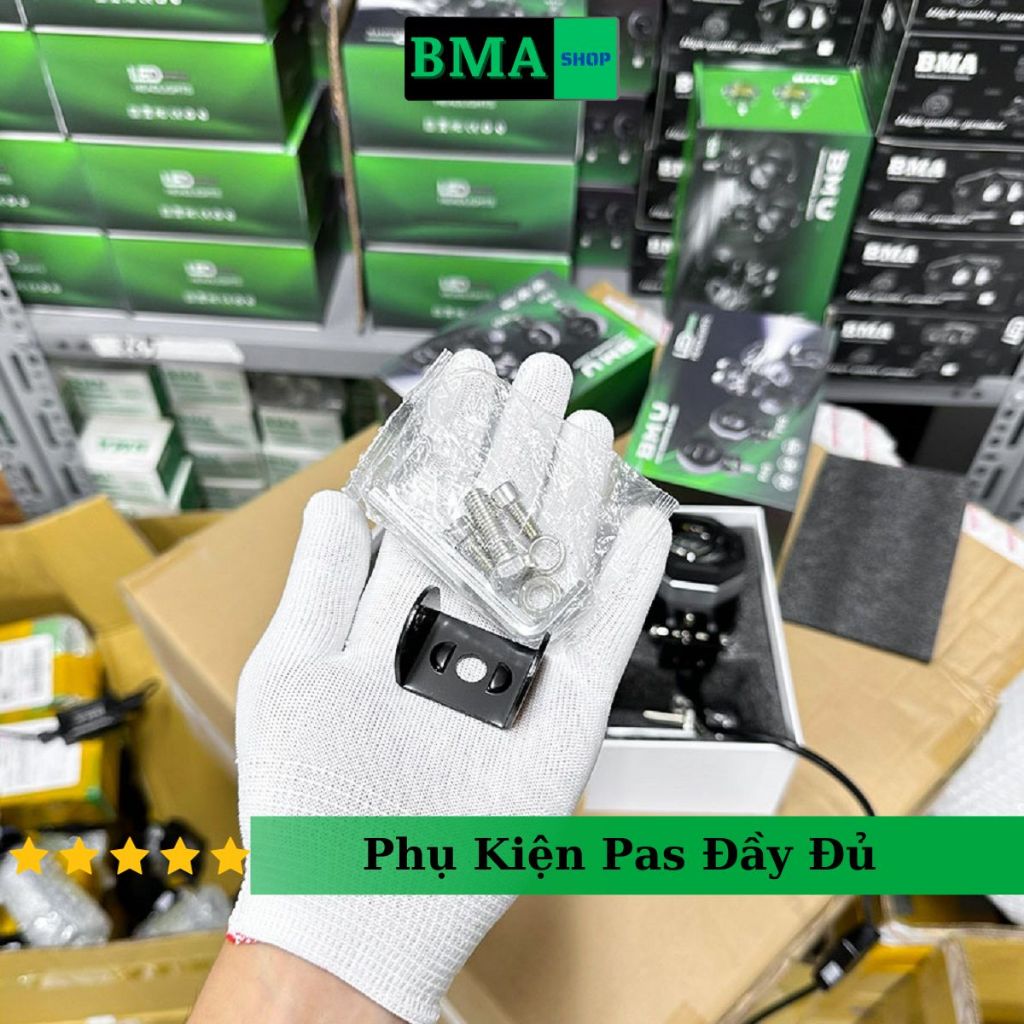 Đèn Trợ Sáng Bi Cầu BMU P65 55W/12.24V/DC Pha Laser Chống Chói