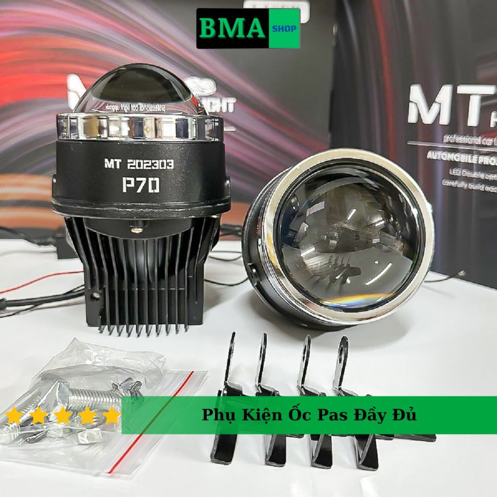 Đèn Bi Gầm 3.0 P70 45W/12.24V/DC 3 Màu Pha Màn Chập Chống Chói