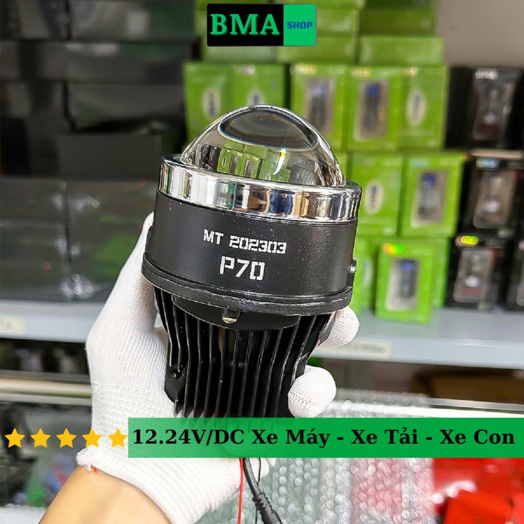 Đèn Bi Gầm 3.0 P70 45W/12.24V/DC 3 Màu Pha Màn Chập Chống Chói